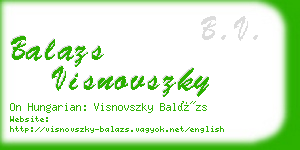 balazs visnovszky business card